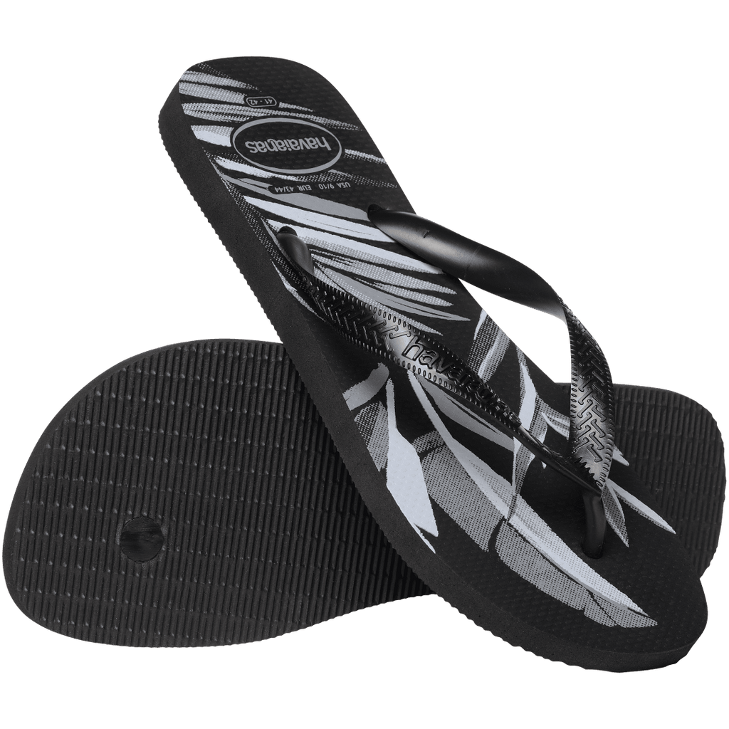 Men's Aloha Flip Flops - Black/Black/Grey