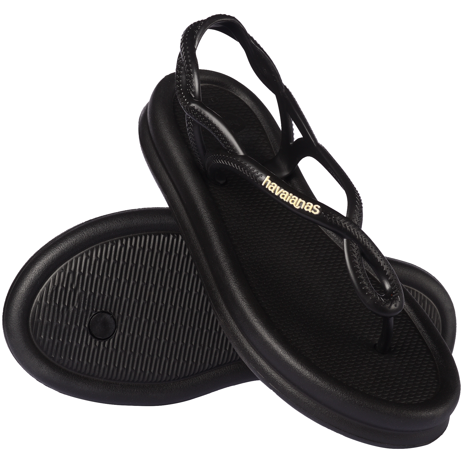 Women's Luna Puffed Sandals - BLACK