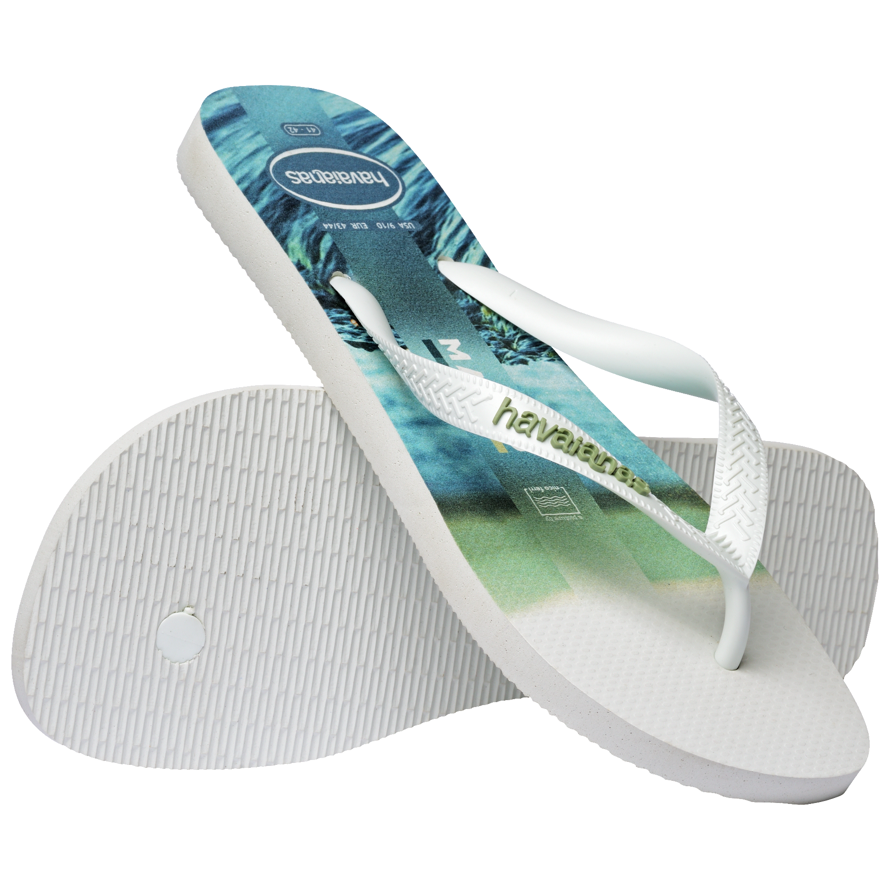 Men's Top Surfer I Flip Flops - WHITE/WHITE