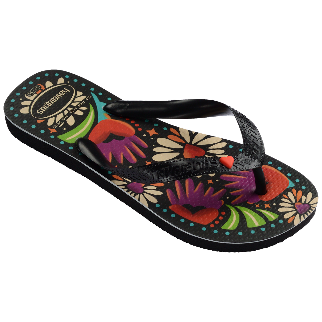 Women's Top Begonia Flip Flops - Black