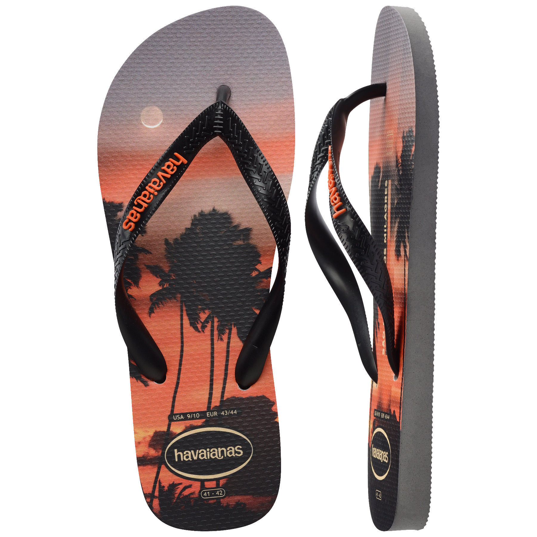 Men's Top Surfer I Flip Flops - GREY STEEL/BLACK/SUNSET ORANGE
