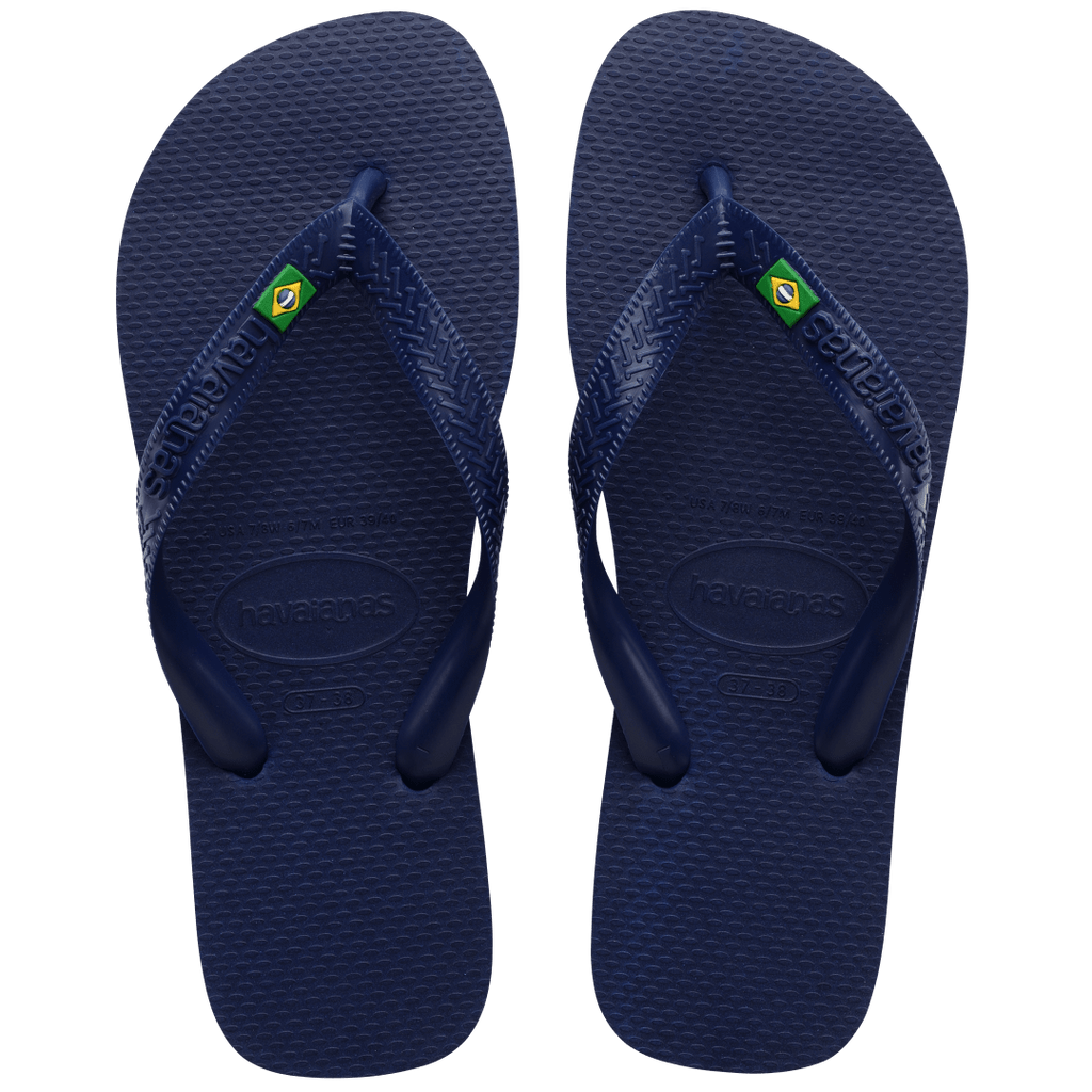 Men's Brazil Flip Flops - Navy Blue