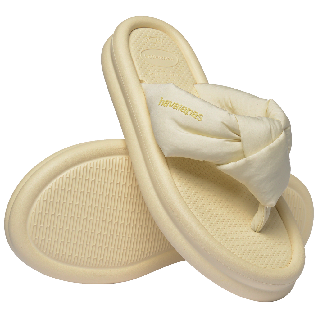 Women's Over Puffed Flip Flops - BUTTERCREAM