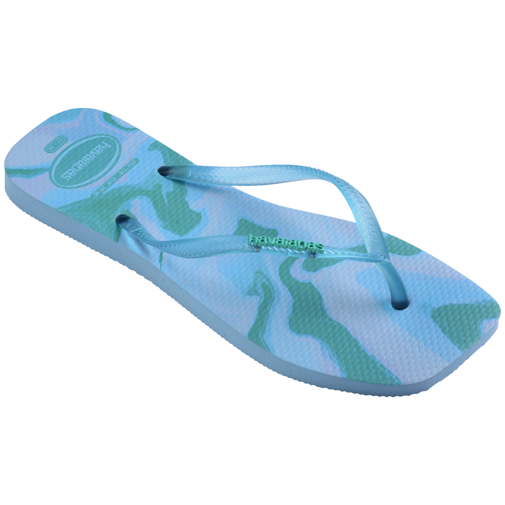 Women's Slim Square Jelly Flip Flops - LAVENDER BLUE