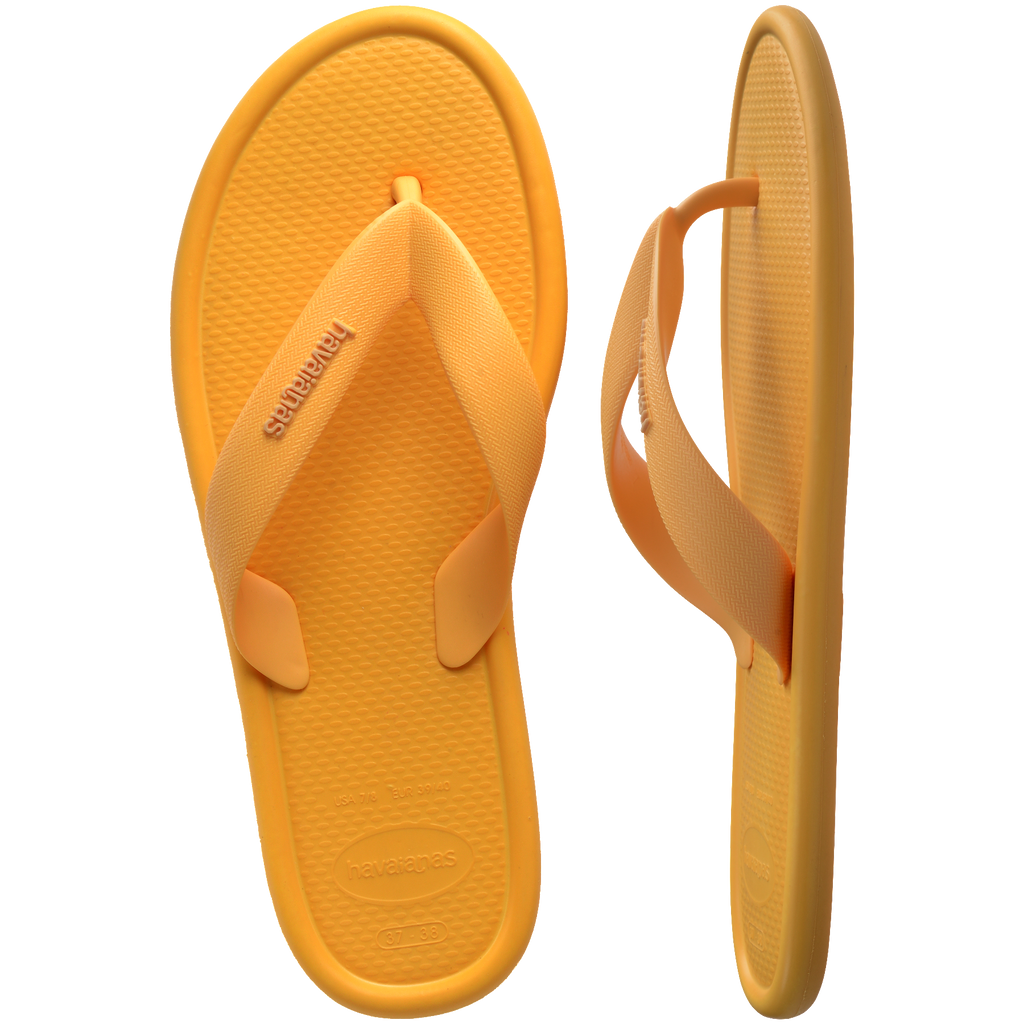 Women's Puffed Up Flip Flops - CAJA YELLOW