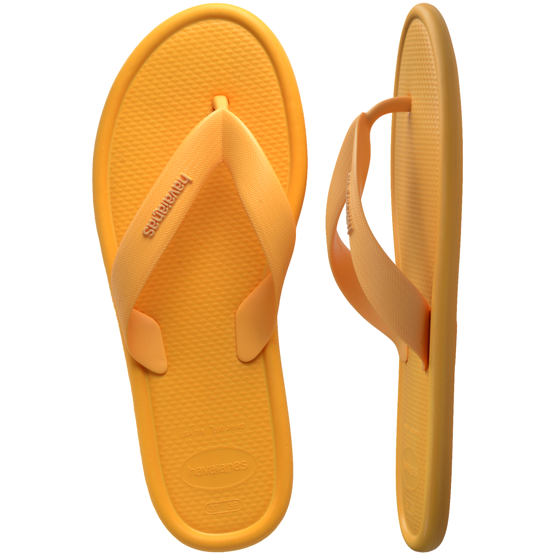 Women's Puffed Up Flip Flops - CAJA YELLOW