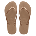 Women's Slim Flip Flops - Rose Gold