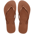 Women's Slim Flip Flops - Rust/Metallic Copper
