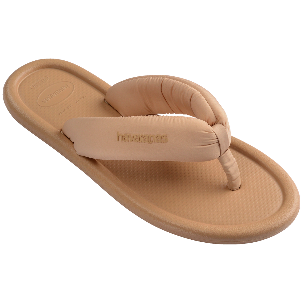 Women's Maxi Puffed Flip Flops - GOLDEN