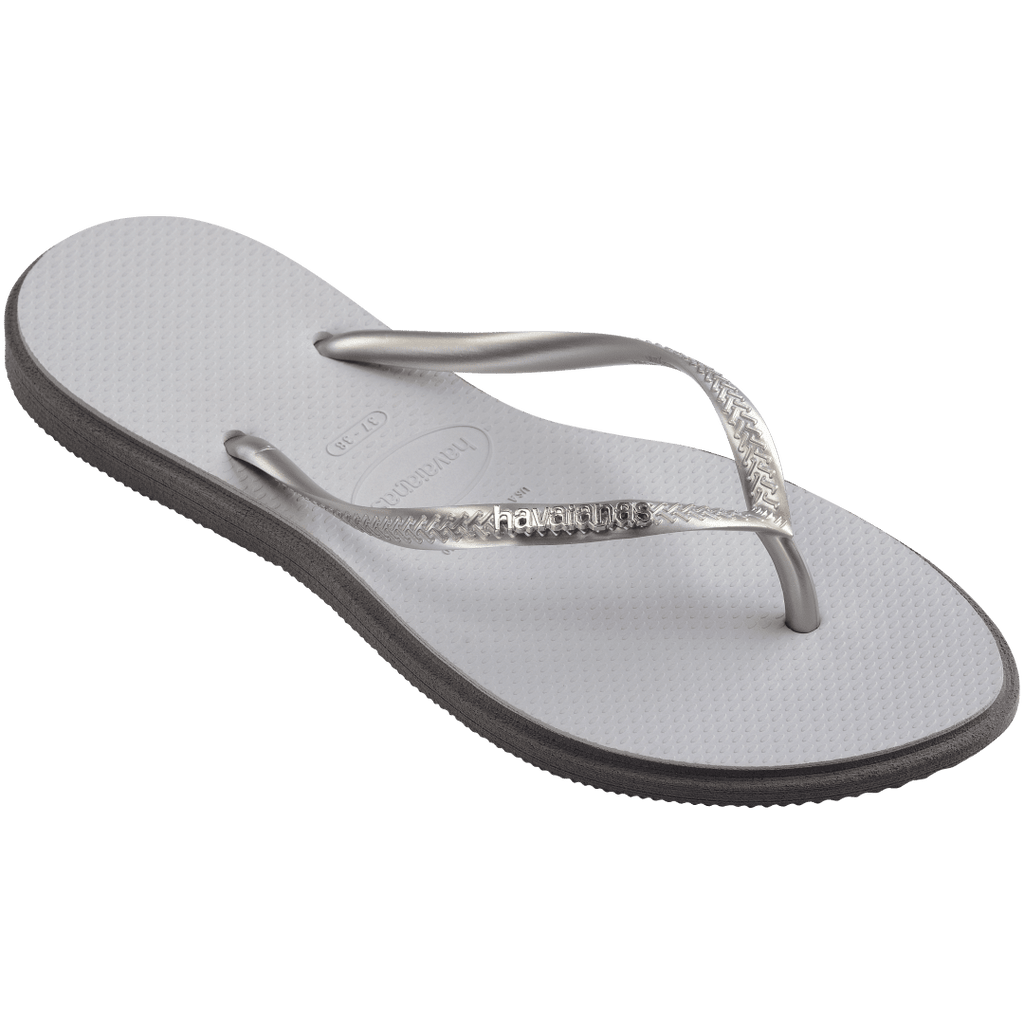 Women's Slim Point Flip Flops - Steel Grey