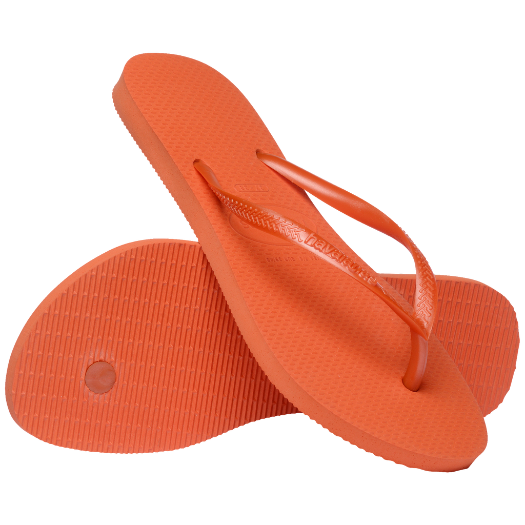 Women's Slim Flip Flops - ORANGE