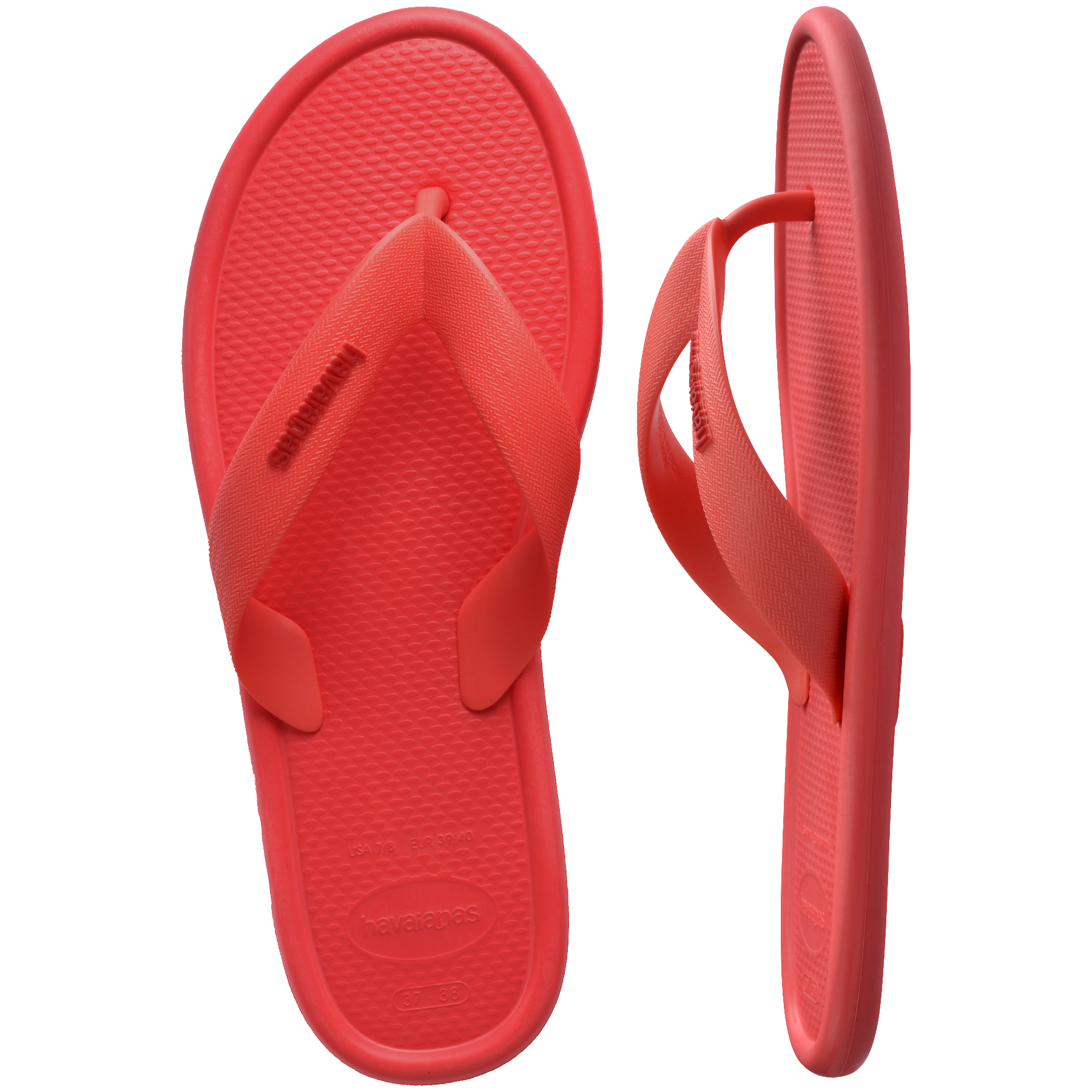 Women's Puffed Up Flip Flops - TROPICAL CORAL