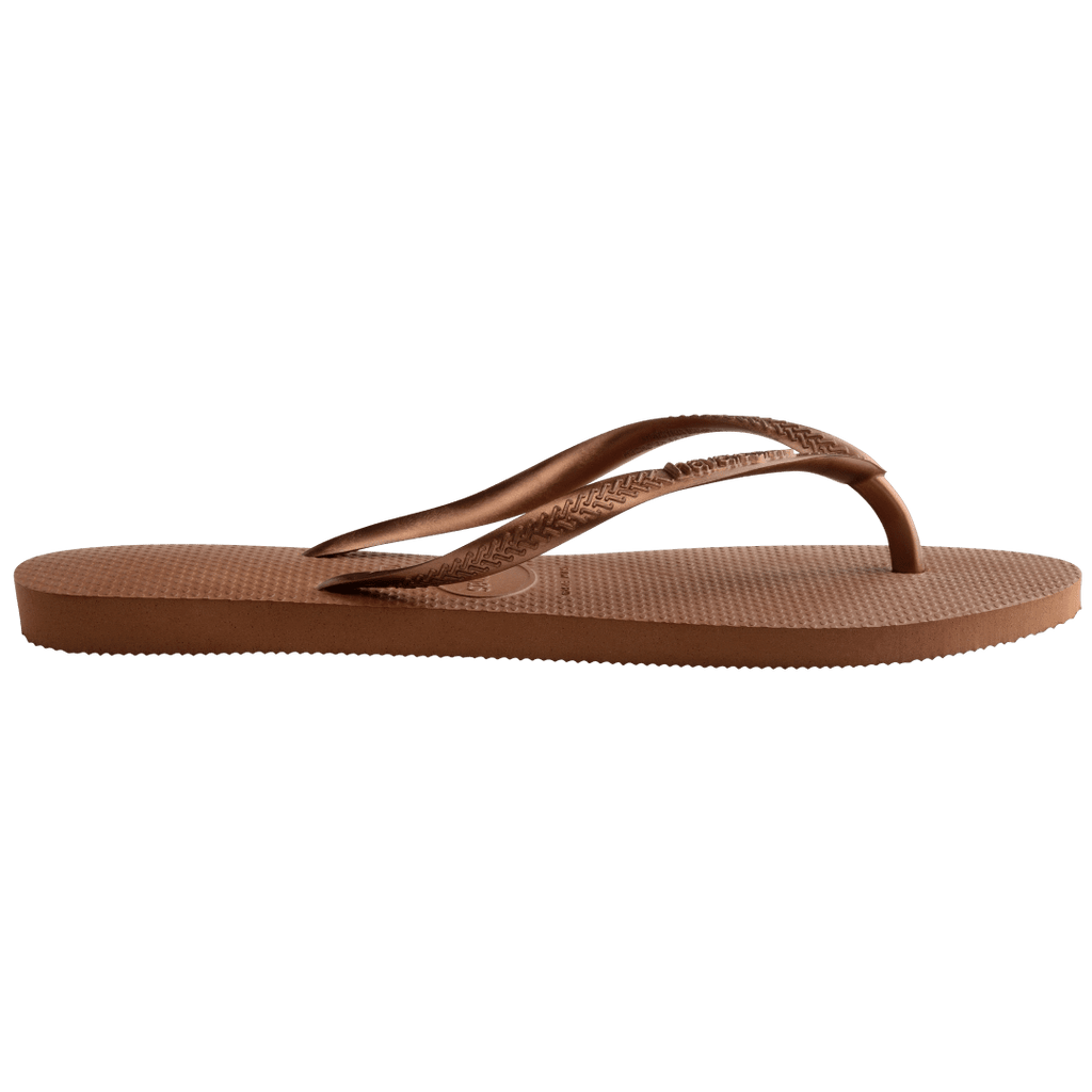 Women's Slim Flip Flops - Rust/Metallic Copper