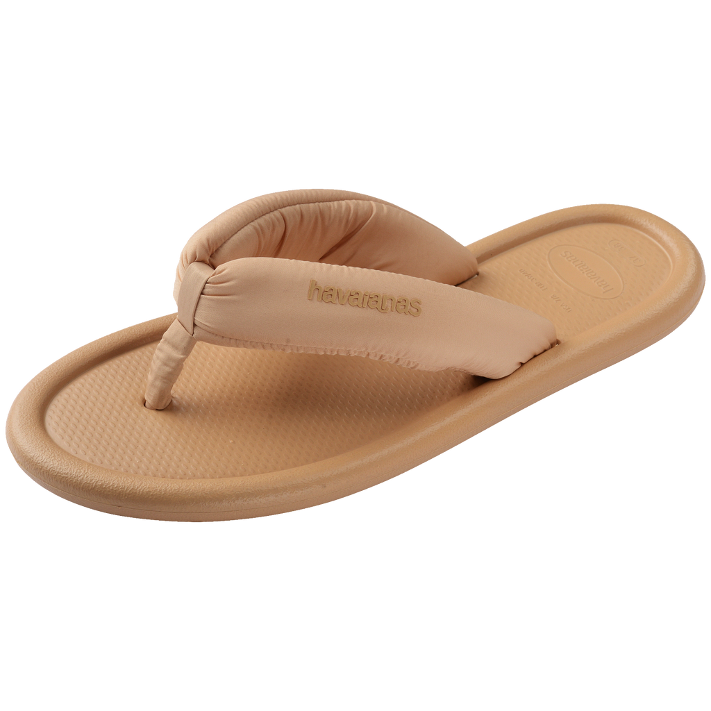 Women's Maxi Puffed Flip Flops - GOLDEN