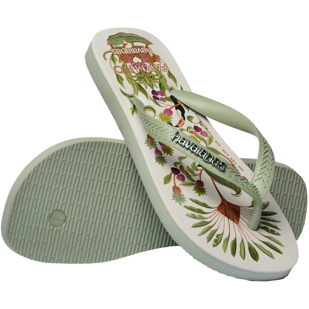 Women's FARM Rio Sweet Forest Flip Flops - Smoke Green