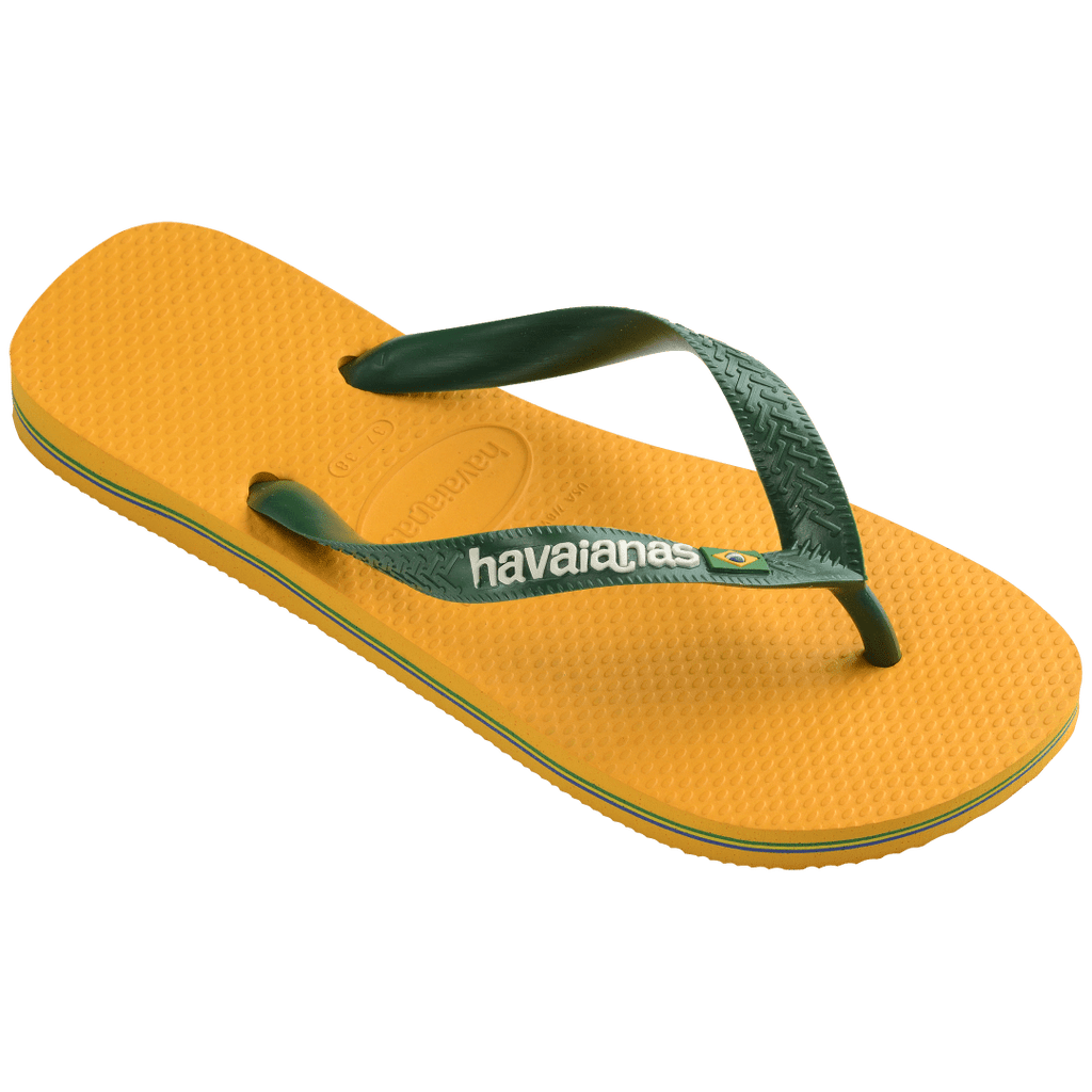 Women's Brazil Logo Flip Flops - Yellow Pop