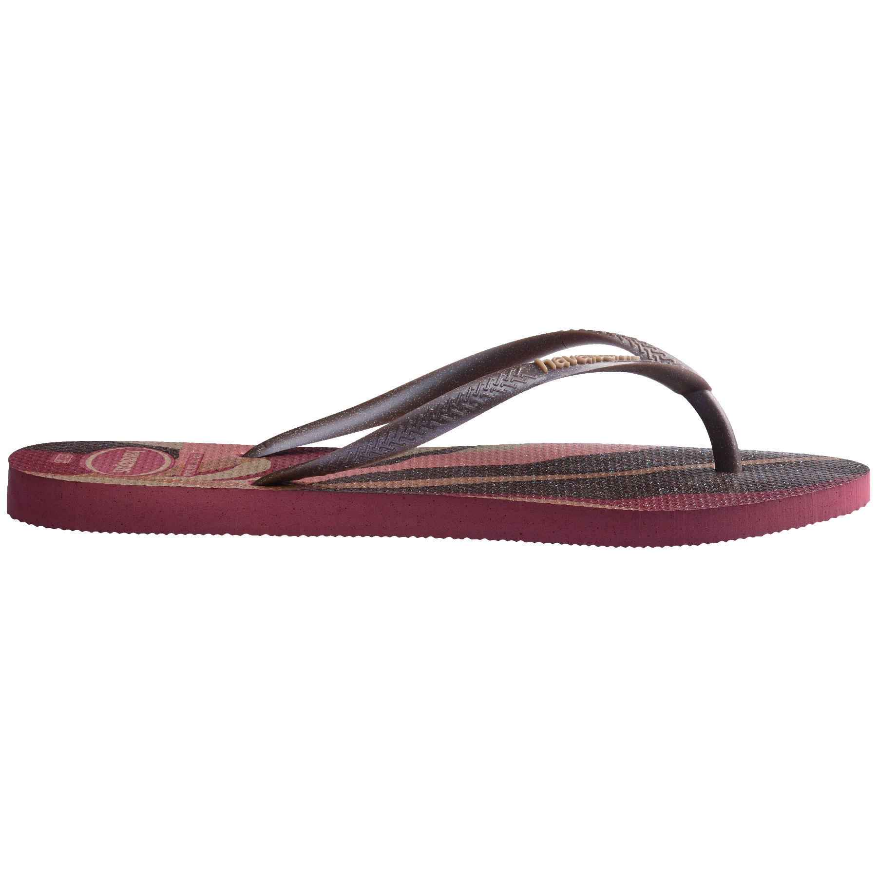 Women's Slim Palette Glow Flip Flops - AMARANTH