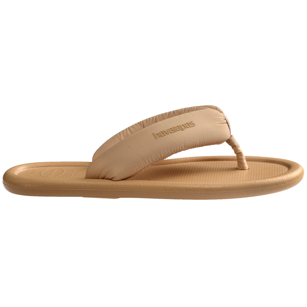 Women's Maxi Puffed Flip Flops - GOLDEN