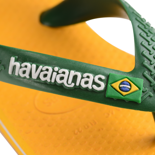 Baby Brazil Logo Flip Flop Sandals - Pop Yellow/Amazon