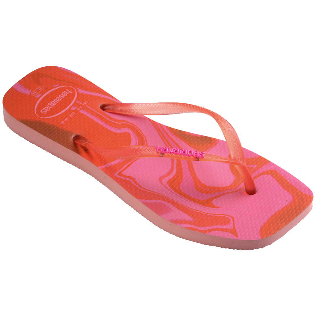 Women's Slim Square Jelly Flip Flops - BLOSSOM