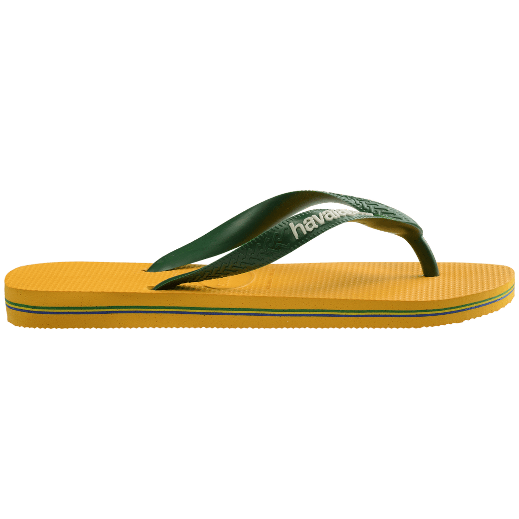 Women's Brazil Logo Flip Flops - Yellow Pop