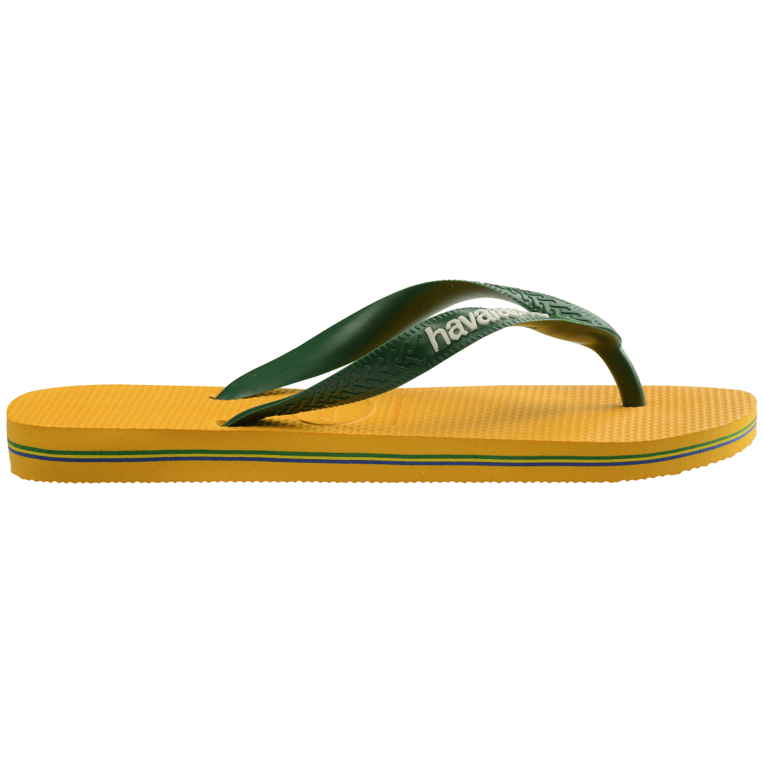 Women's Brazil Logo Flip Flops - Yellow Pop