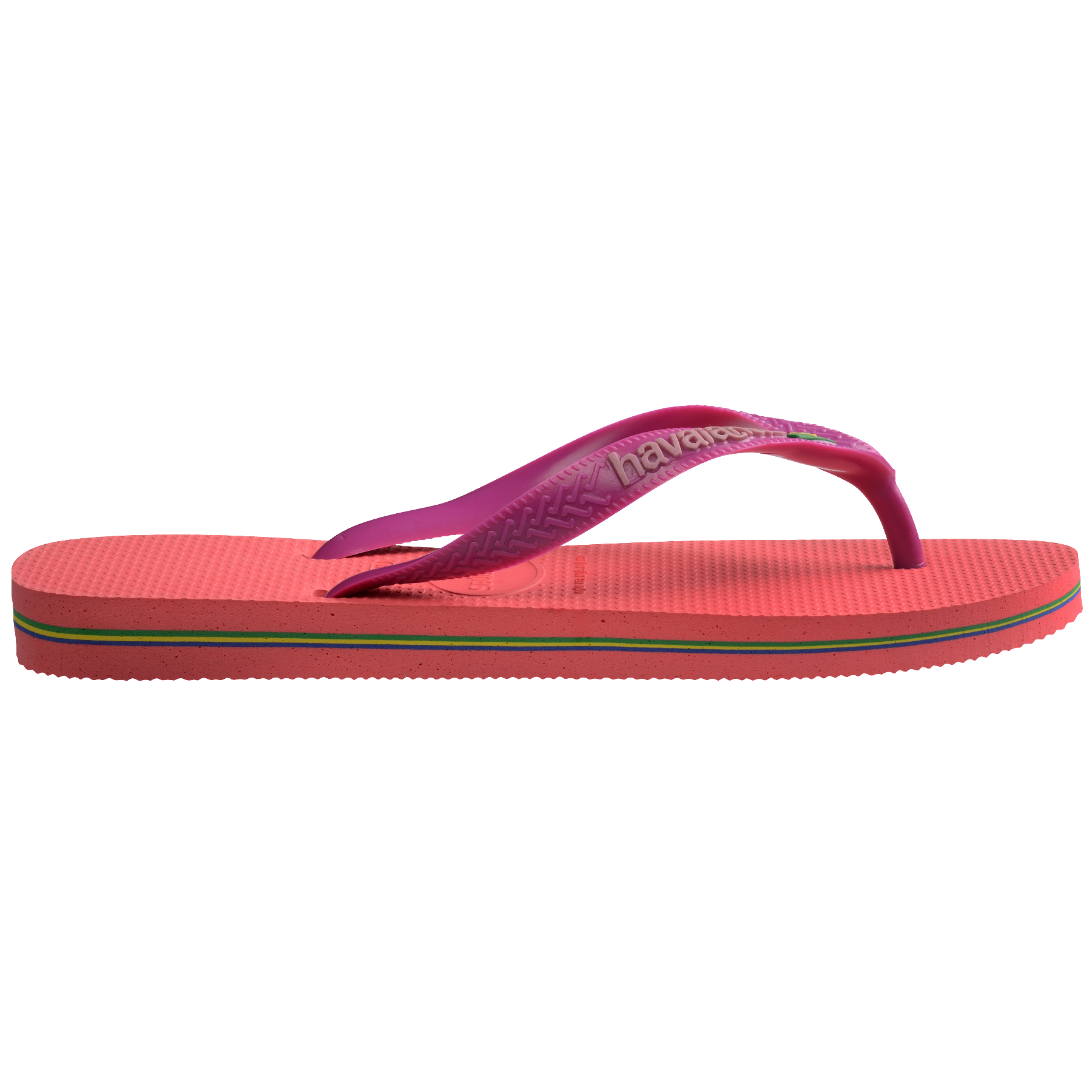 Women's Brazil Logo Flip Flops - CORAL/PINK