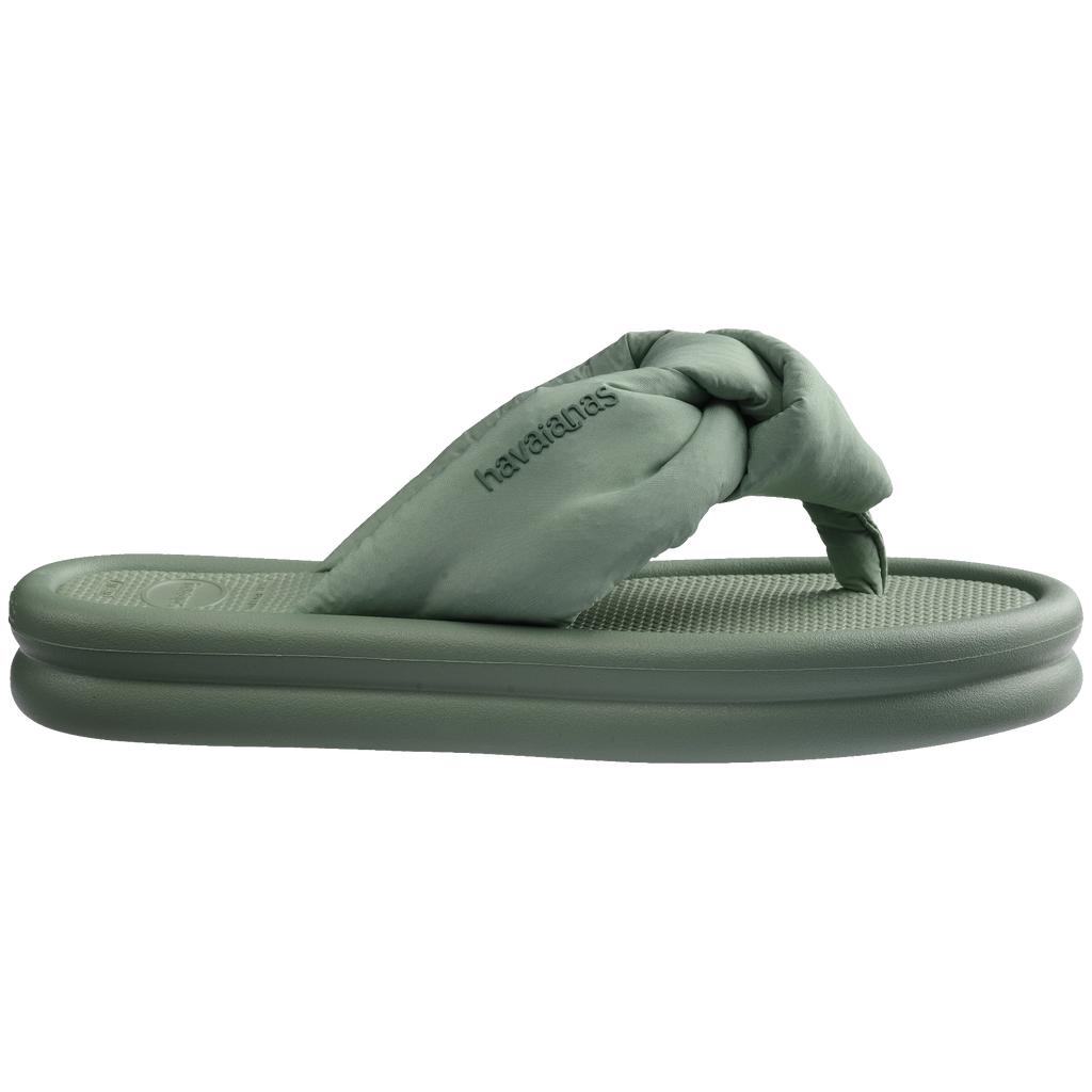 Women's Over Puffed Flip Flops - SMOKE GREEN