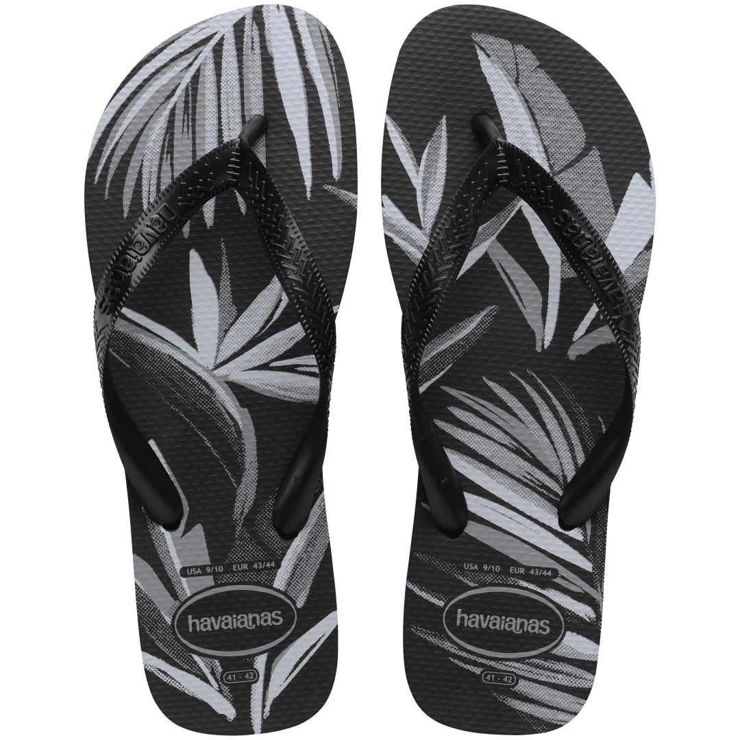 Men's Aloha Flip Flops - Black/Black/Grey
