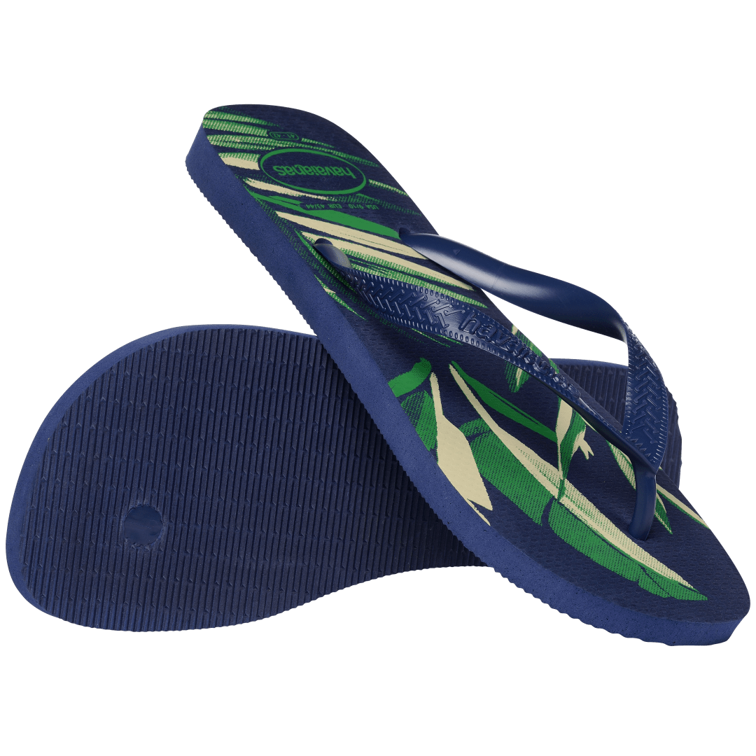Men's Top Aloha Flip Flops - Navy Blue