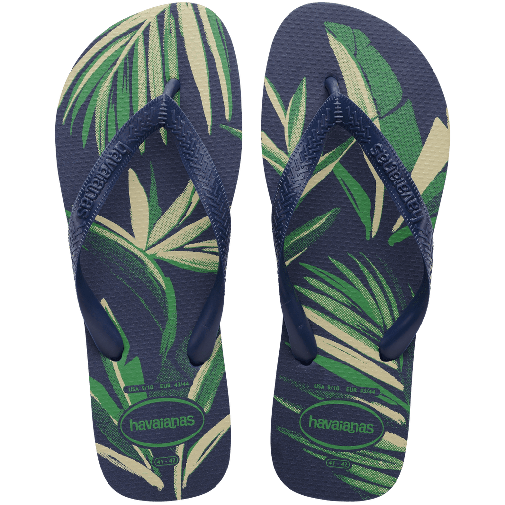 Men's Top Aloha Flip Flops - Navy Blue