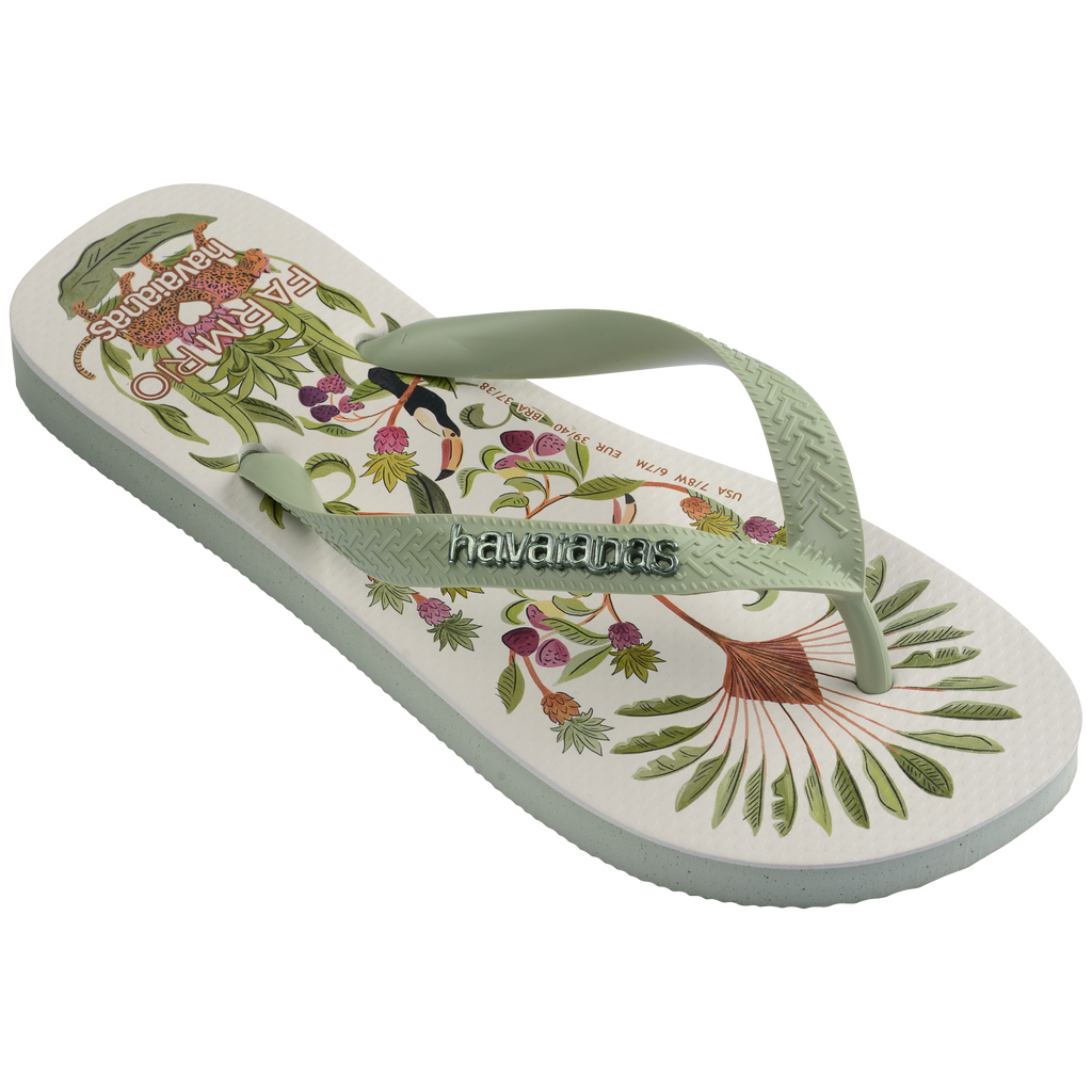 Women's FARM Rio Sweet Forest Flip Flops - Smoke Green