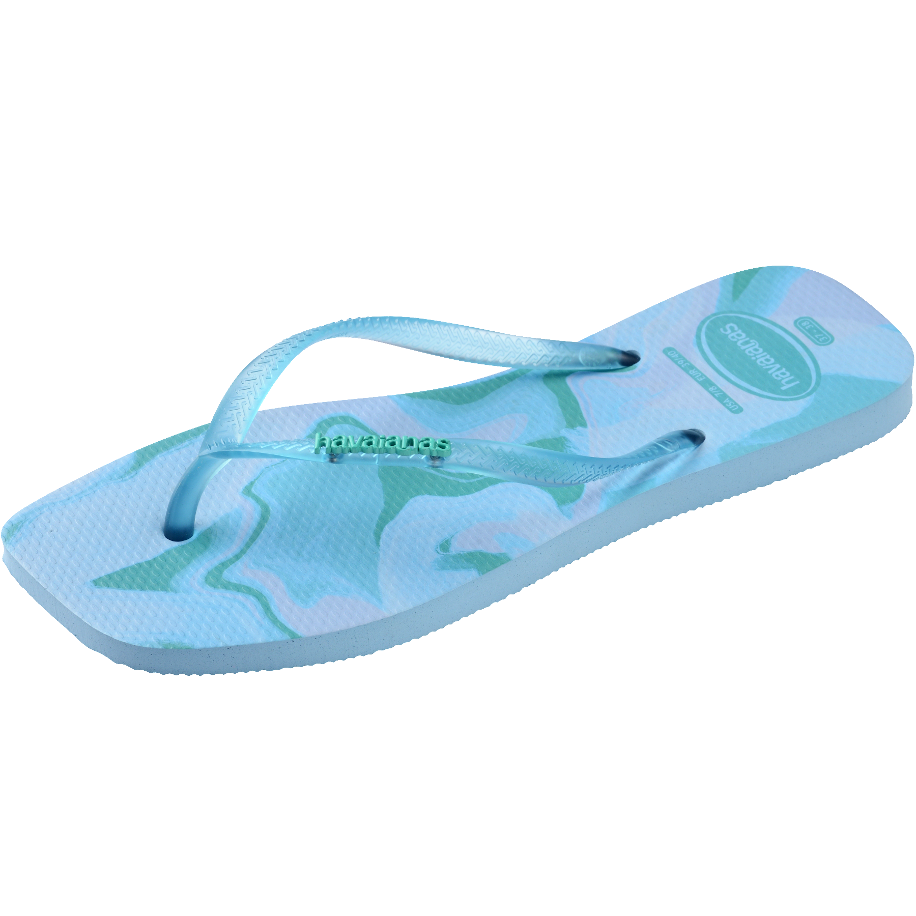 Women's Slim Square Jelly Flip Flops - LAVENDER BLUE