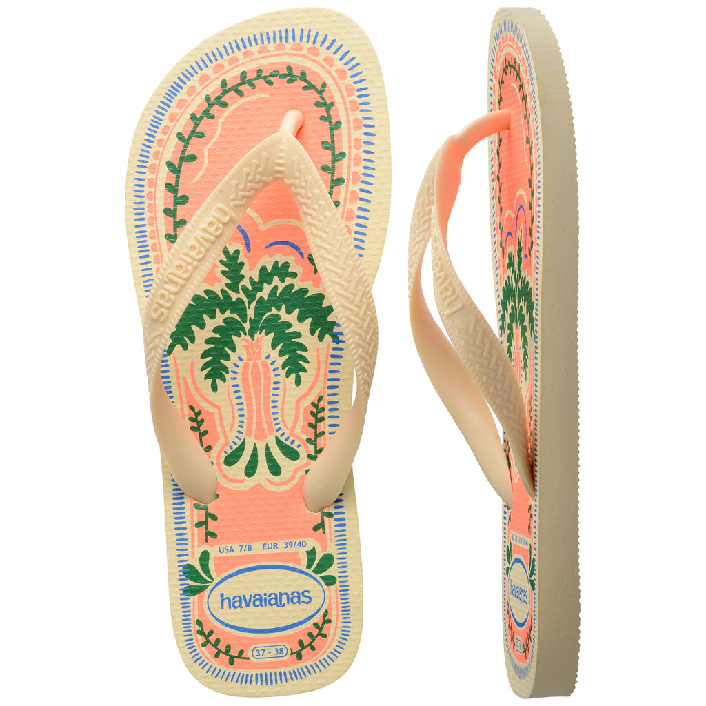 Women's Top Summer Vibes Flip Flops - BUTTERCREAM