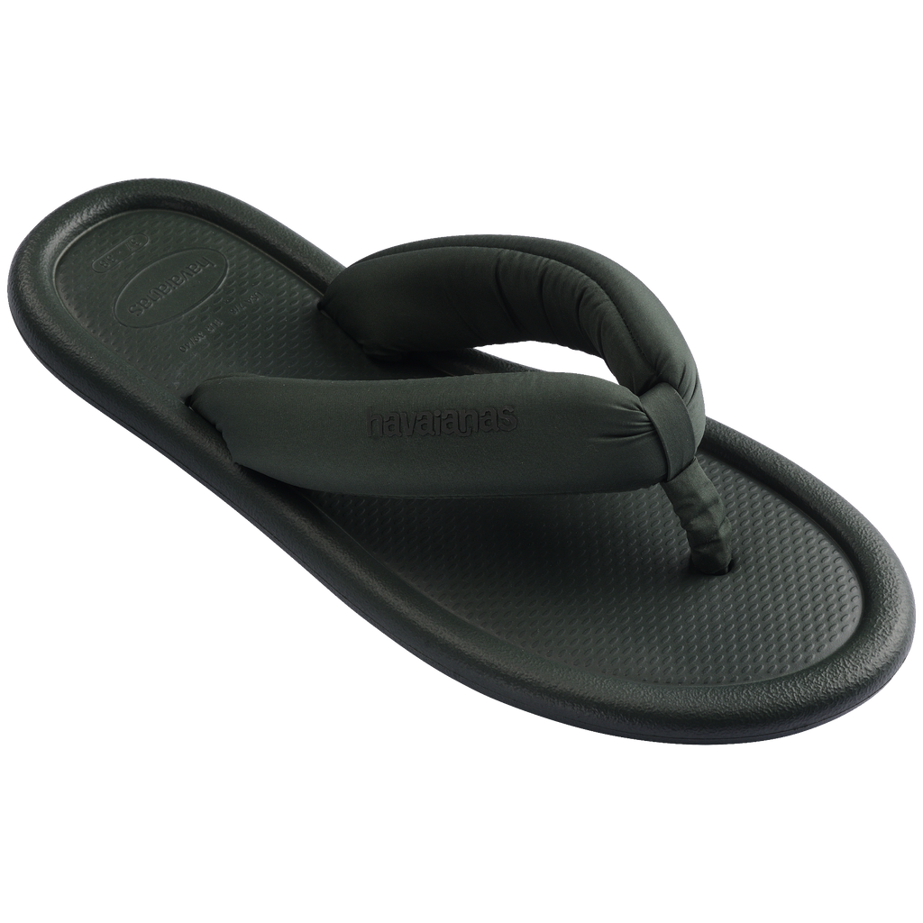Women's Maxi Puffed Flip Flops - GREEN OLIVE