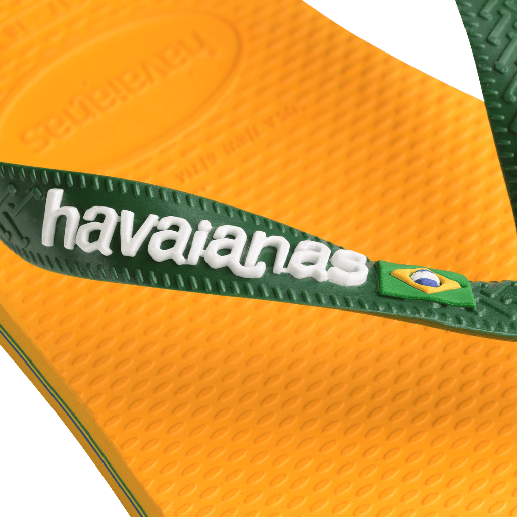 Women's Brazil Logo Flip Flops - Yellow Pop