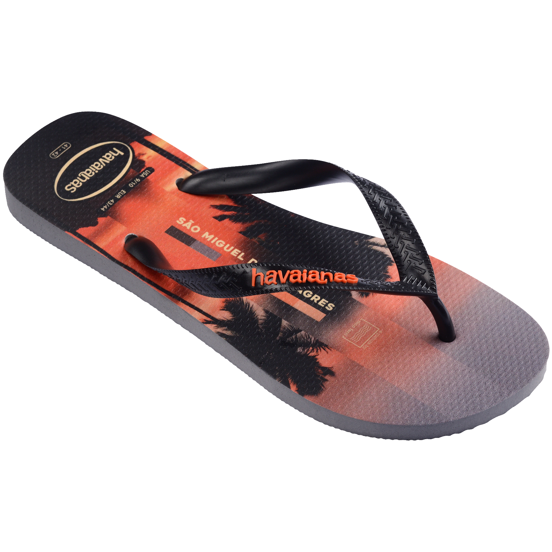 Men's Top Surfer I Flip Flops - GREY STEEL/BLACK/SUNSET ORANGE