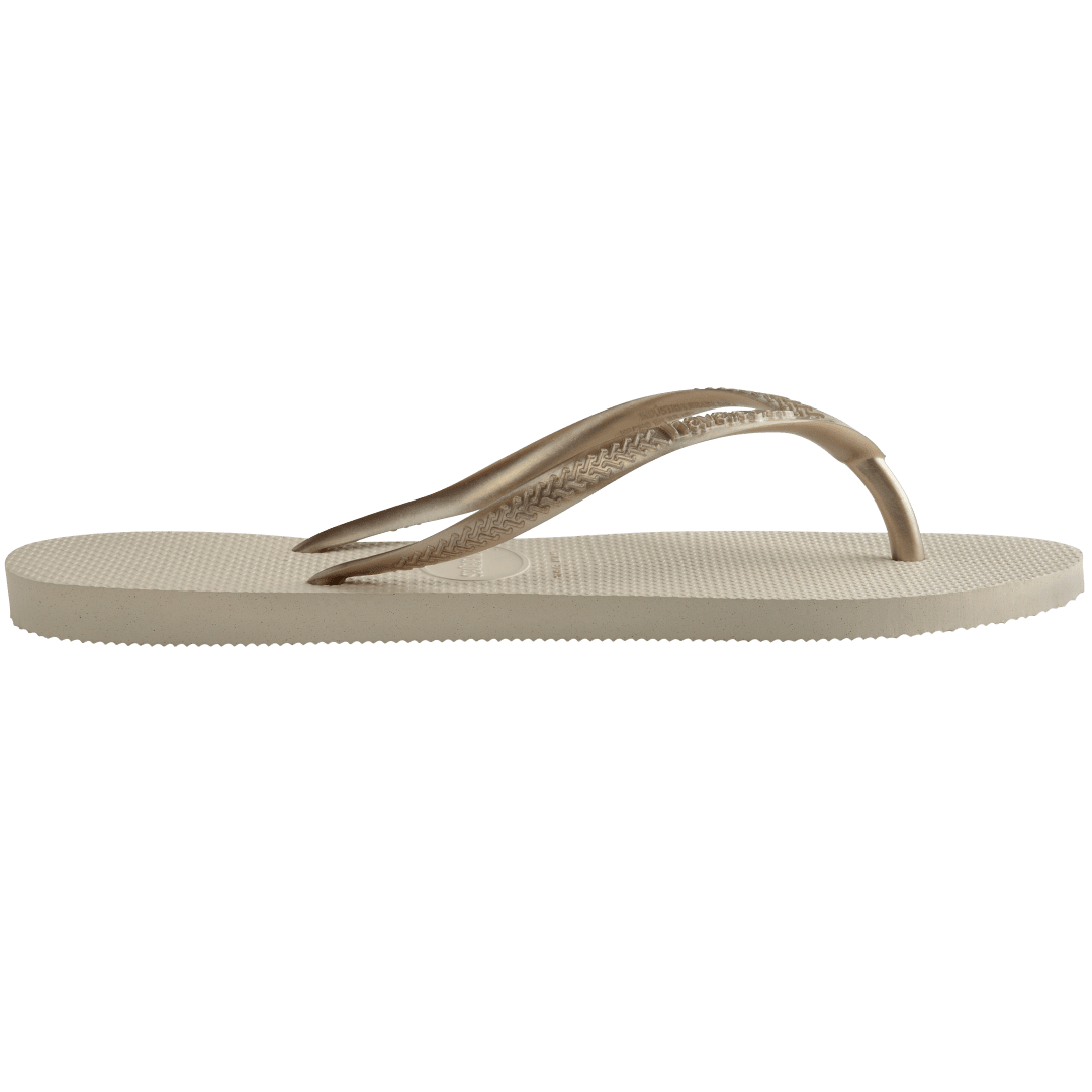 Women's Slim Flip Flops - Beige