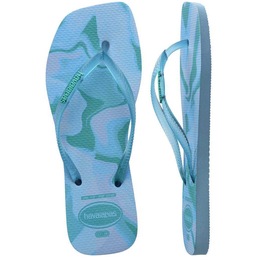 Women's Slim Square Jelly Flip Flops - LAVENDER BLUE
