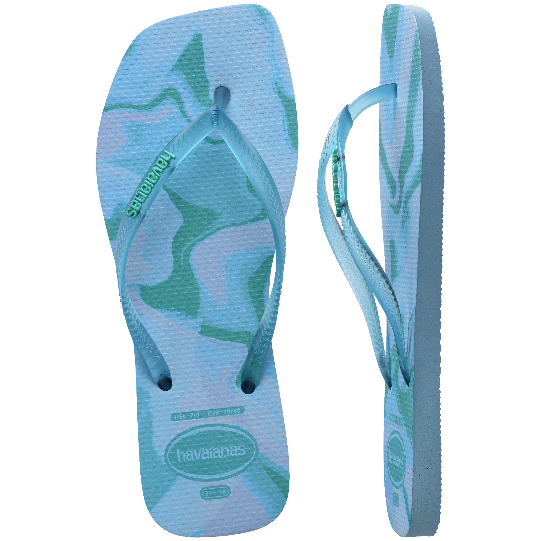 Women's Slim Square Jelly Flip Flops - LAVENDER BLUE