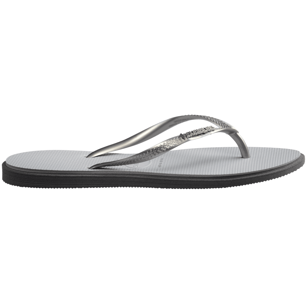 Women's Slim Point Flip Flops - Steel Grey