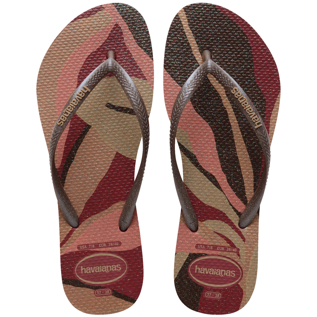 Women's Slim Palette Glow Flip Flops - AMARANTH