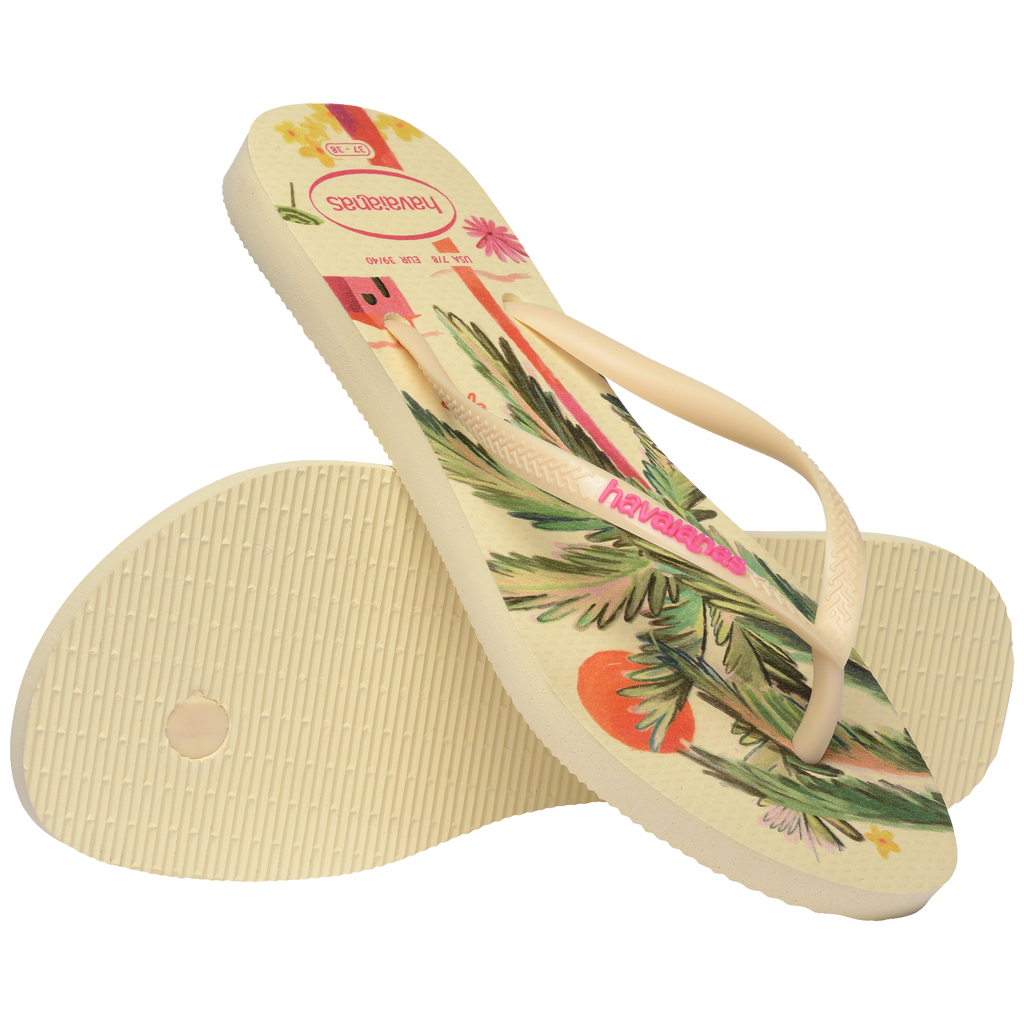 Women's Summer Bliss Slim Flip Flops - BUTTERCREAM