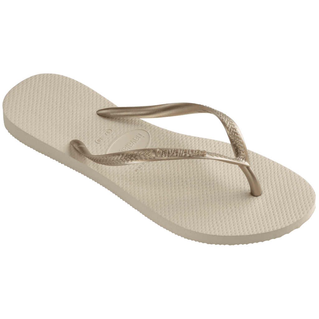 Women's Slim Flip Flops - Beige