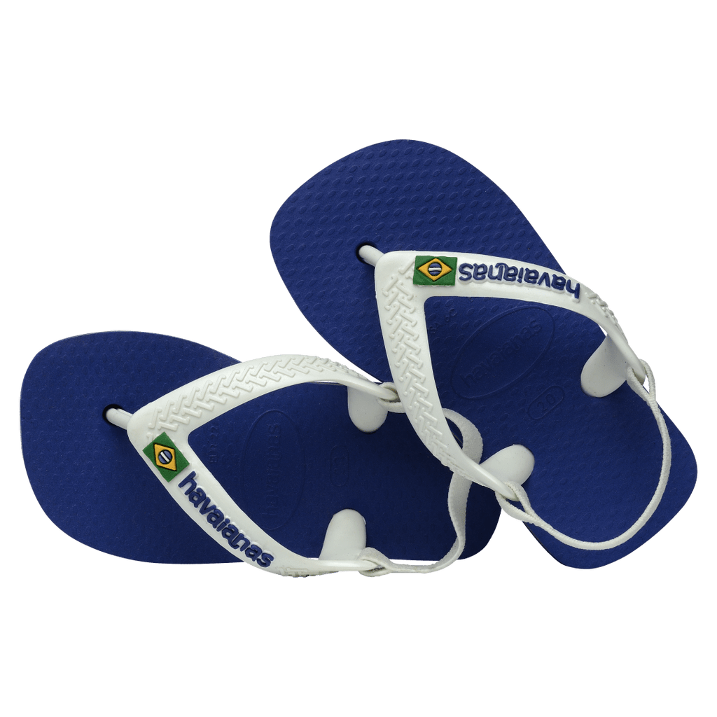 Baby Brazil Logo Flip Flop Sandals - Marine Blue