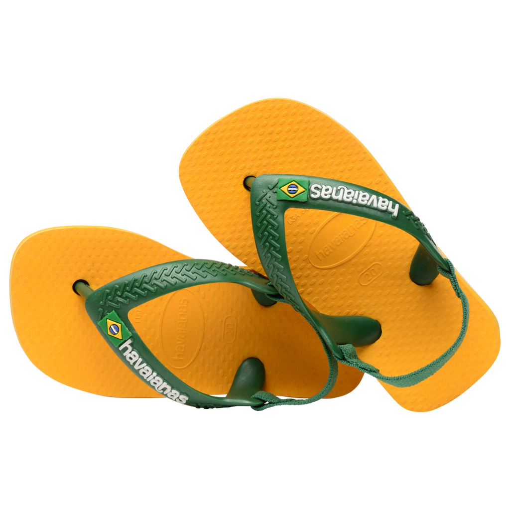 Baby Brazil Logo Flip Flop Sandals - Pop Yellow/Amazon