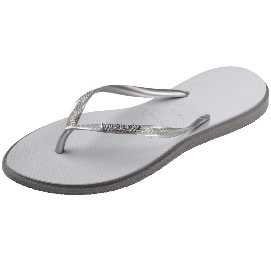 Women's Slim Point Flip Flops - Steel Grey