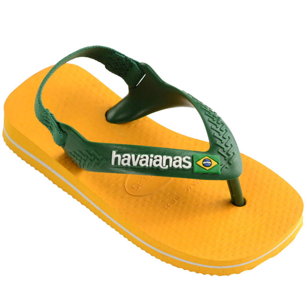 Baby Brazil Logo Flip Flop Sandals - Pop Yellow/Amazon