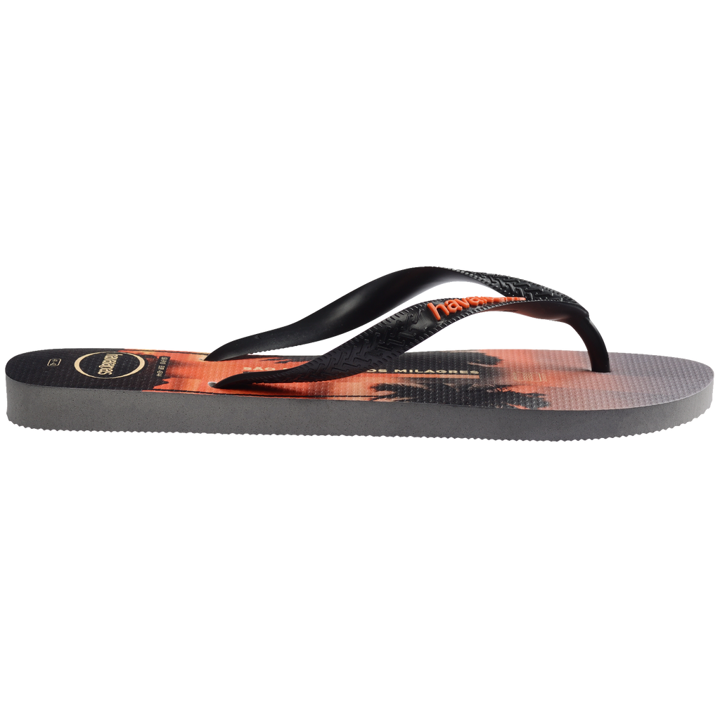 Men's Top Surfer I Flip Flops - GREY STEEL/BLACK/SUNSET ORANGE