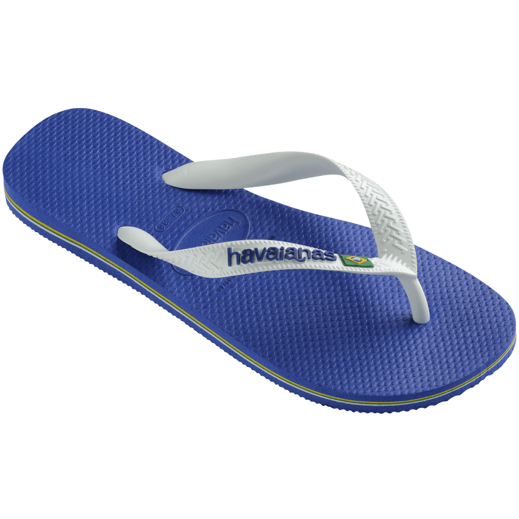 Men's Brazil Logo Flip Flops - Marine Blue